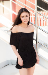 Fashion beautiful women on the sunny afternoon.