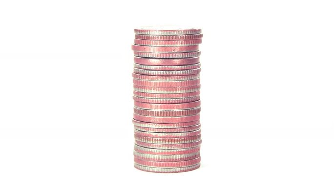 Stack Of Quarters Rising