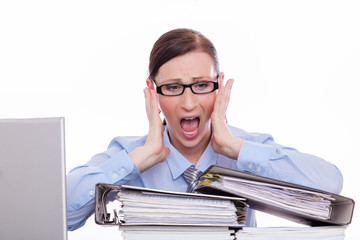 Frau in Panic