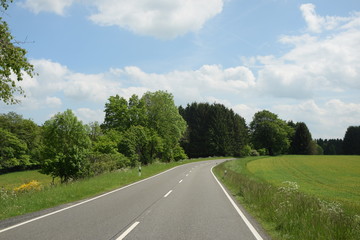 Fototapeta premium Straße im Westerwald