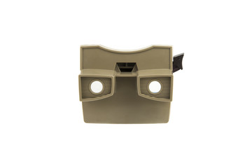 vintage stereoscopic viewer / isolated portrait of a old stereoscopic viewer
