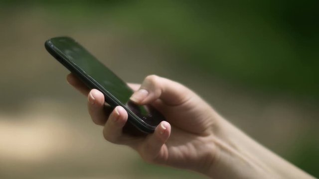 Texting on phone