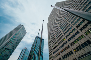 Fototapeta na wymiar Cityscape of buildings in Shinjuku