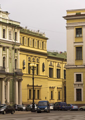 Vintage building  in downtown St. Petersburg. Russia.