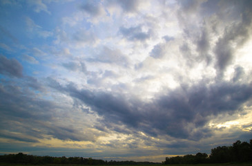 Fototapeta premium sky with clouds and sun