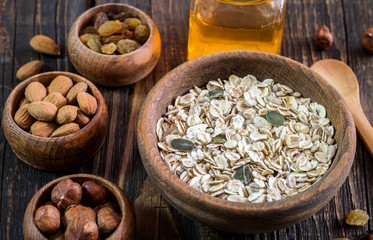 Cereal , Honey and Almonds