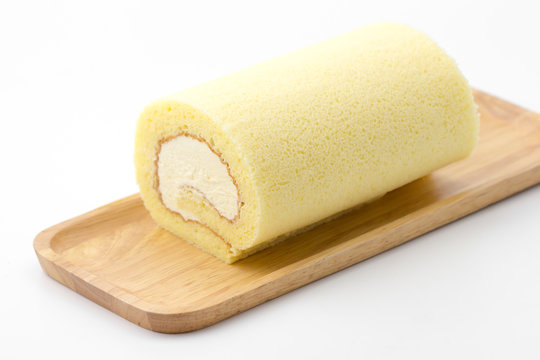 Cake roll with butter cream filling 