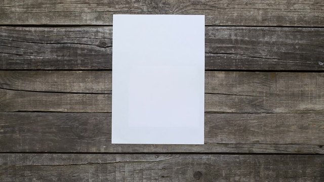 Animation incoming letter on the background of an old board