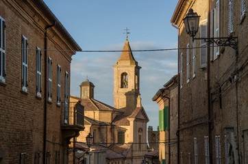 Obraz premium Rimini, medieval landscape in Saludecio