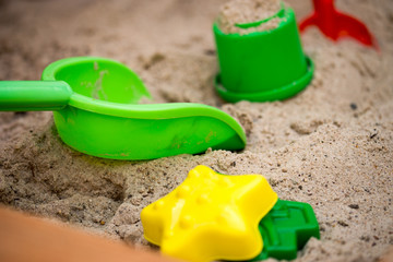 Sand toys / Sand toys in a sandbox