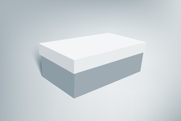 Shoes product isolated package mockup box.
