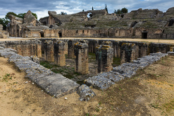 Roman amphitheater of Italica in Santiponce. Sevilla. Spain. © Edu Estellez