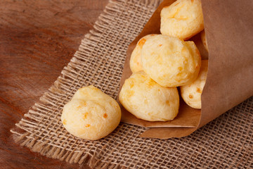Brazilian snack cheese bread (pao de queijo)