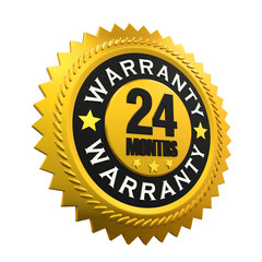 24 Months Warranty Sign. 3D rendering