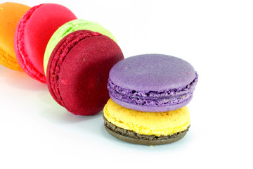 traditional french colorful macarons