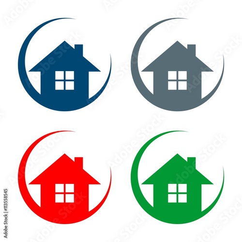 "House inside Circle Ring Real Estate Logo" Stock image and royaltyfree vector files on