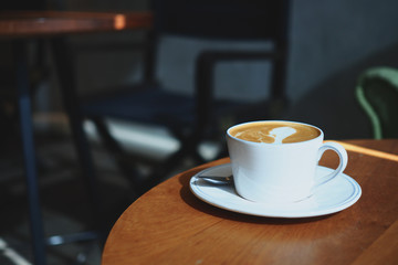 cup of coffee in coffee shop