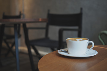 cup of coffee in coffee shop