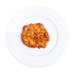 Fried breaded chicken.