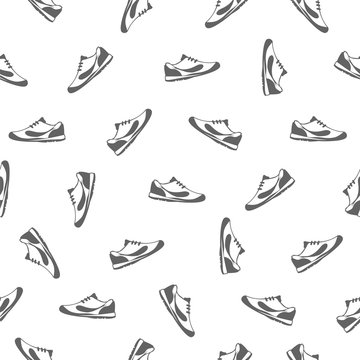 Seamless pattern - sport shoes