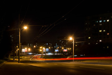 traffic at night city Highway