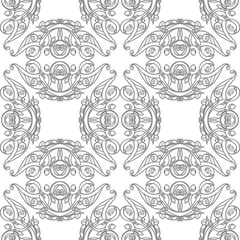 Knitting Seamless Pattern. Grey wool knitting. Textile seamless background.