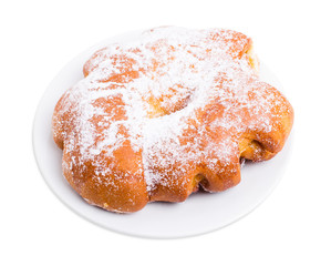 Russian pie with apple jam.
