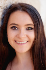 Spanish brunette girl with long hair