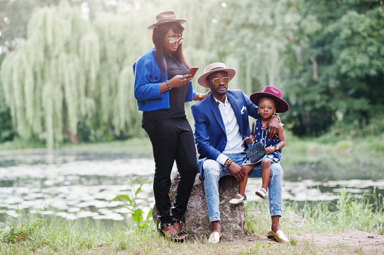 Stylish And Rich African American Family