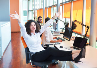 Fototapeta premium Startup business people group working everyday job at modern office.