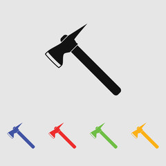 vector silhouette fire axe