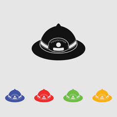 fireman helmet, vector illustration