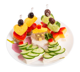 Delicious sandwiches for children.