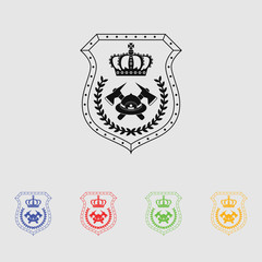 Firefighter Badge vector icon