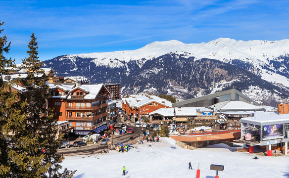 Lower Chenus  Lift Station. Ski Resort Courchevel 1850 M 