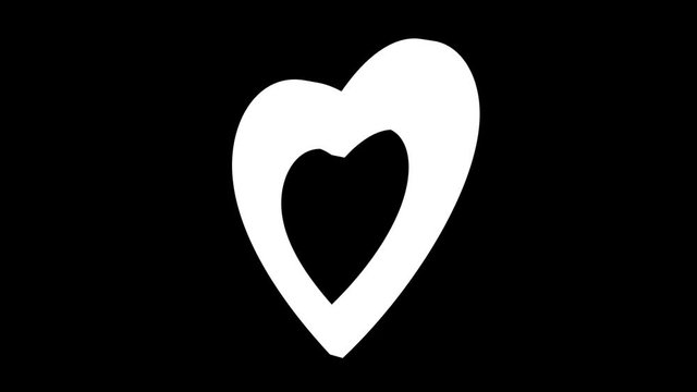 Heart. Looping. Alpha channel.