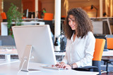 Business woman working in office