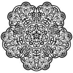 Vector henna tatoo mandala. Mehndi style.
