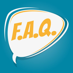 faq retro speech bubble