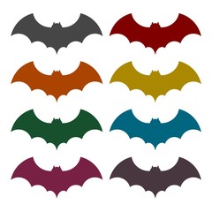 Bat icons set