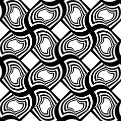 Black and white striped twisted grid