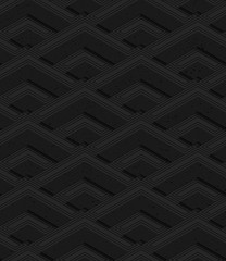 Black textured plastic corners in row