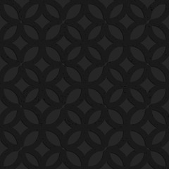 Black textured plastic irregular grid with circles