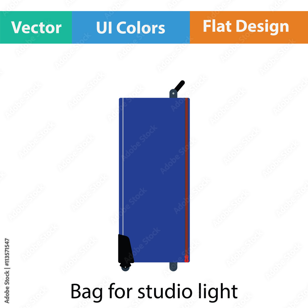 Wall mural Icon of studio photo light bag