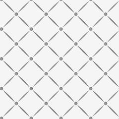 Perforated square grid with nods