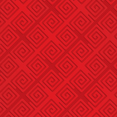 Red diagonal square spirals