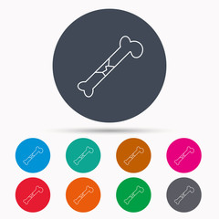 Bone fracture icon. Traumatology sign.