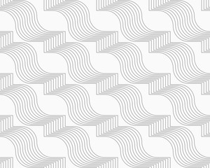 Slim gray hatched diagonal ribbons