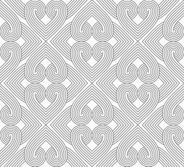 Slim gray hatched hearts forming rectangles