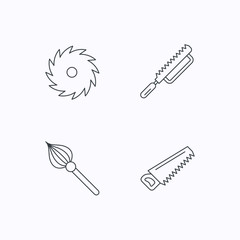 Fretsaw and repair tools icons.